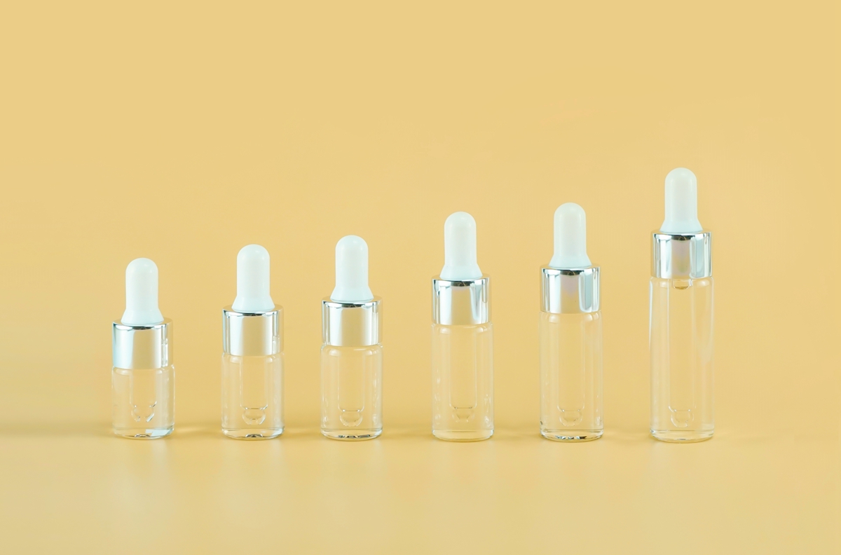 small tube glass dropper bottle 